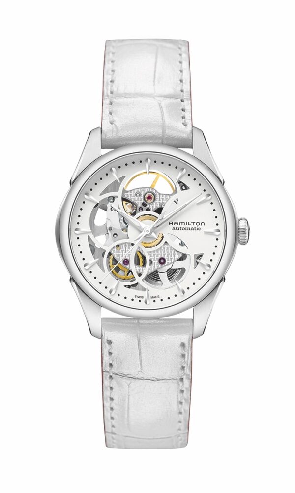 Découvrez la montre femme Jazzmaster Lady Auto de la maison Hamilton. Disponible chez Dumas Horloger votre bijoutier à Avignon centre.