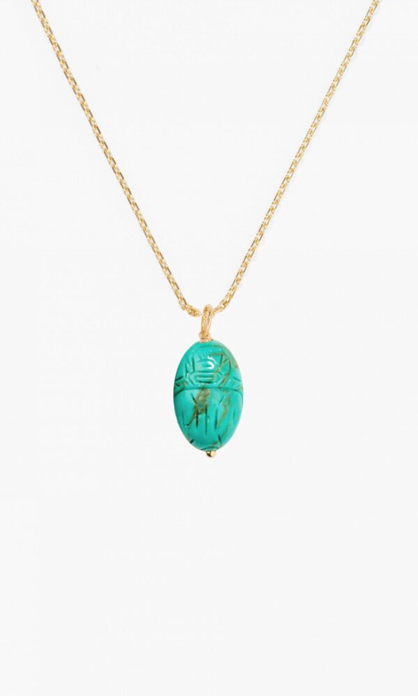 Succombez au pendentif scarabée turquoise et or de Aurélie Bidermann. Chez votre bijoutier détaillant Dumas Joaillier à Avignon centre ville.