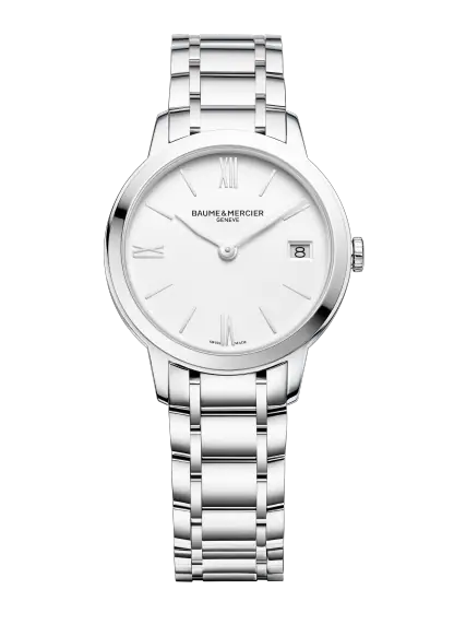 Subblimez votre look avec la montre femme Classima 10335 de Baume & Mercier en vente dans votre bijouterie Dumas Horloger à Avignon.