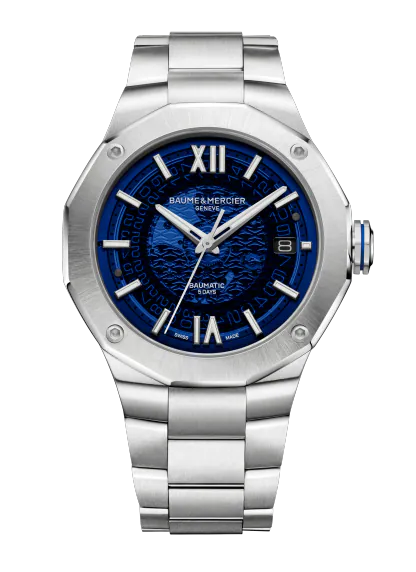 Découvrez la montre homme Riviera 10616 équipé du célèbre mouvement Baumatic de Baume & Mercier chez votre bijoutier détaillant Dumas Joaillier