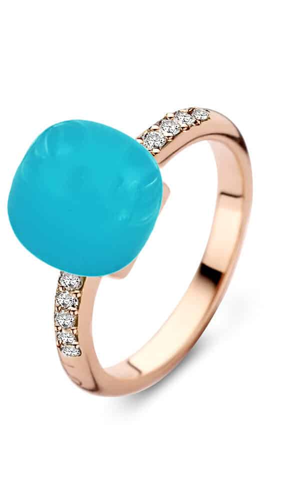 Bague Mini Sweety Capri Agate Bleu - Bigli