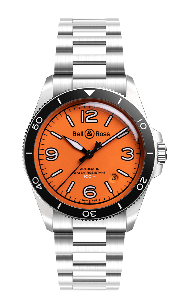 Laissez-vous séduire par la montre BR V2-92 Orange de Bell & Ross. Série Limitée 500 pièces. Détaillant officiel à Avignon. Paiement 4x sans frais.