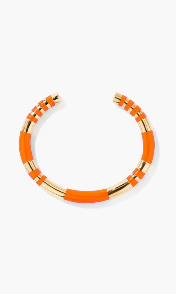 Découvrez le bracelet, jonc femme Positano coloris Orange de la maison Aurélie Bidermann. Dans votre bijouterie Dumas à Avignon centre ville.
