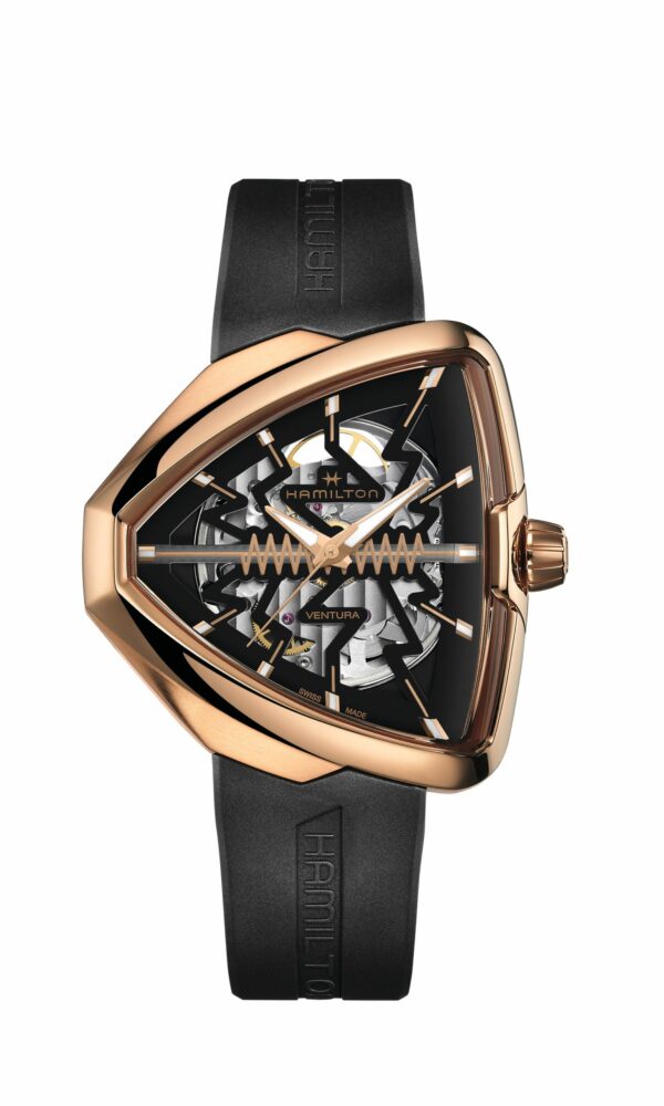 Laissez-vous séduite par la montre ventura skeleton automatique de Hamilton. Disponible chez votre bijoutier Dumas horloger à Avignon centre ville.