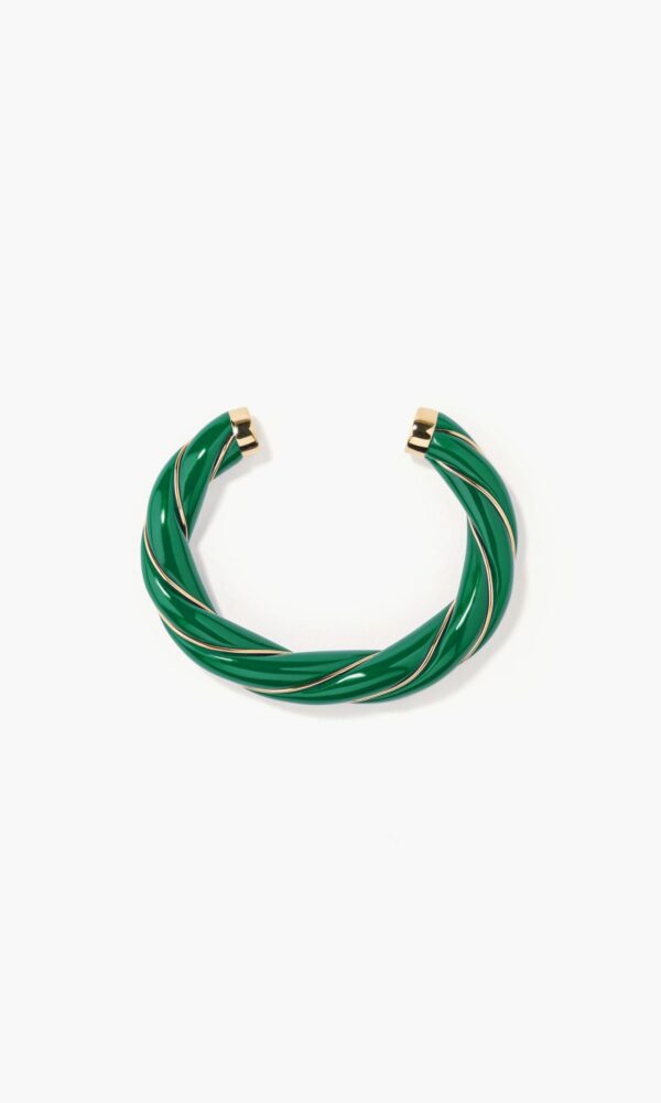 Découvrez le bracelet jonc pour femme diana coloris vert émeraude de chez Aurélie Bidermann. Dans votre bijouterie Dumas Joaillier Avignon centre.