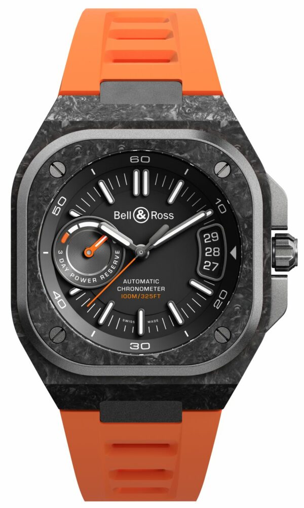 Découvrez la nouvelle montre homme BR-X5 Carbon Orange chez Dumas Horloger à Avignon: L'Apogée de la Performance. Détailant officiel.