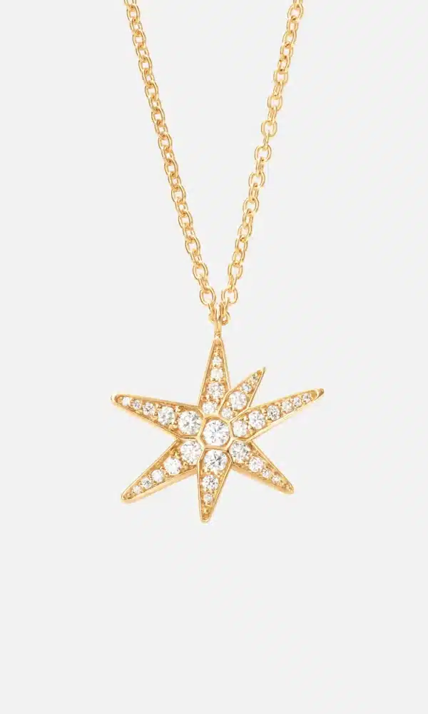 collier funky stars en diamants et or jaune olee lynggaard dumas avignon